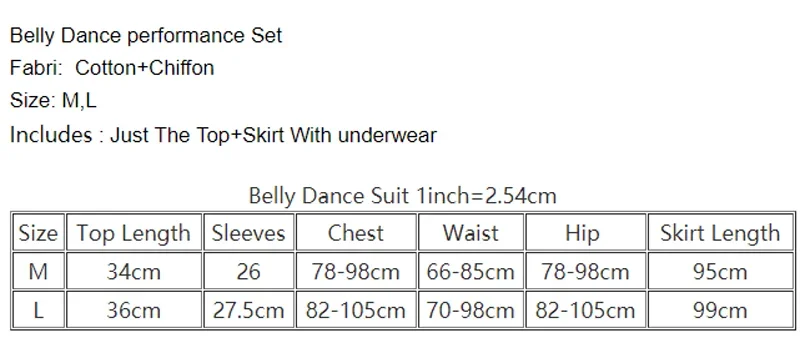 Belly Dance Performance Clothes for Women Half Sleeves Top+long Skirt 2pcs Suit Female Beginner\'s Oriental Dance Practice Outfit