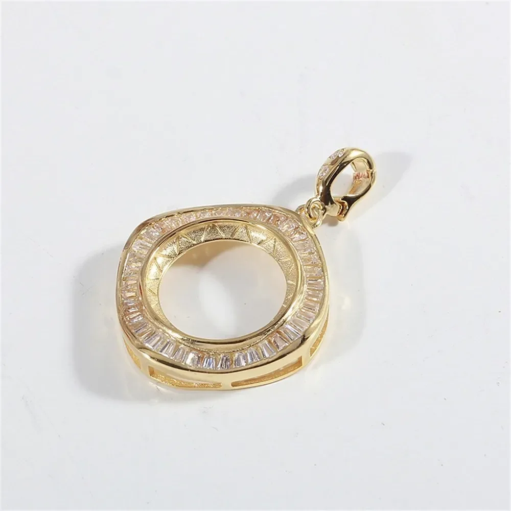 S925 Sterling Silver Pearl Pendant Setting, DIY Empty Bezel Cup Jewelry Supplies for Craft Making, Hollow Prong Pendant Findings