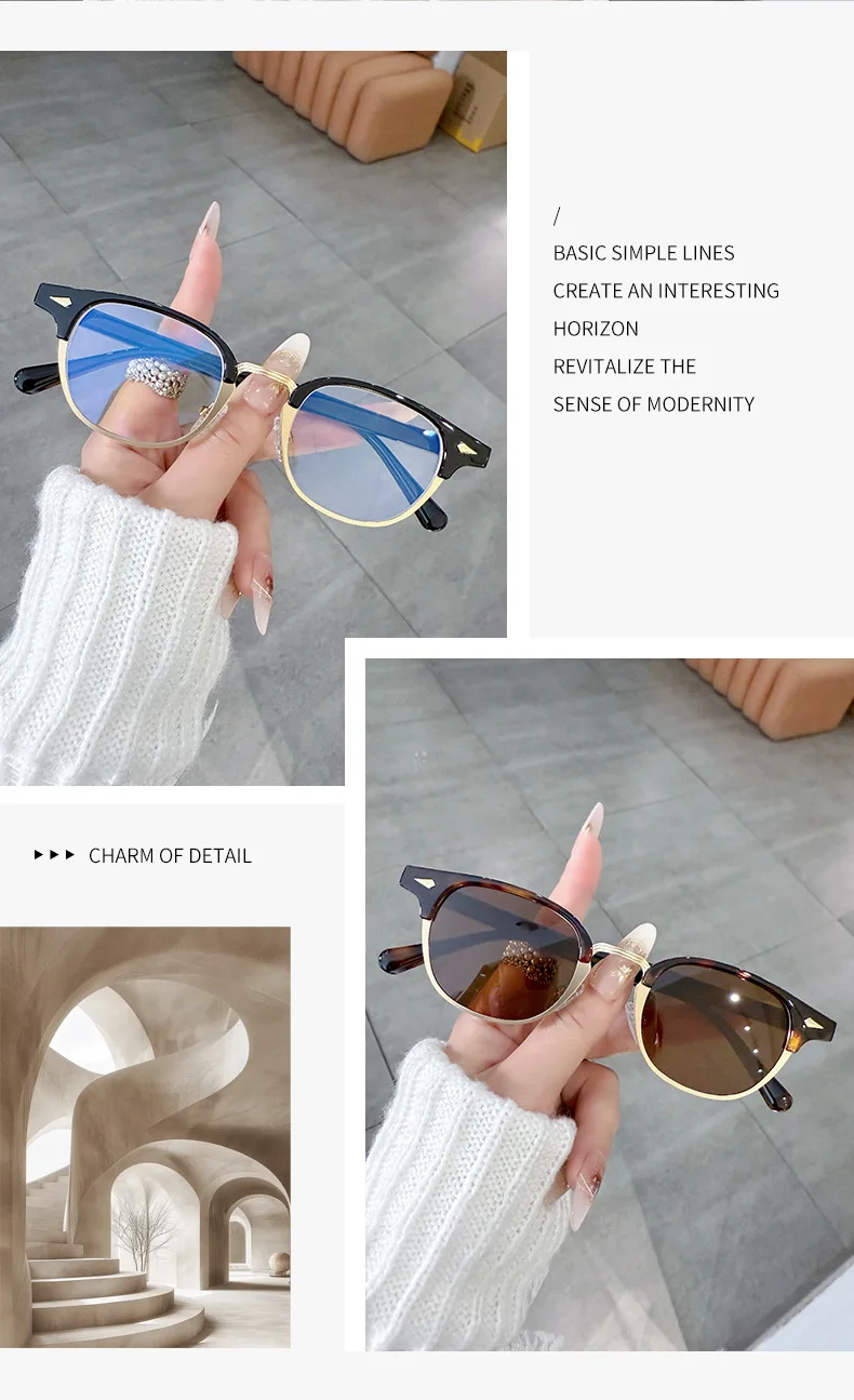 SPLOV Retro Premium Round Frame Polarized Sunglasses for Men's Fashion Outdoor Fishing Driving Glasses UV400