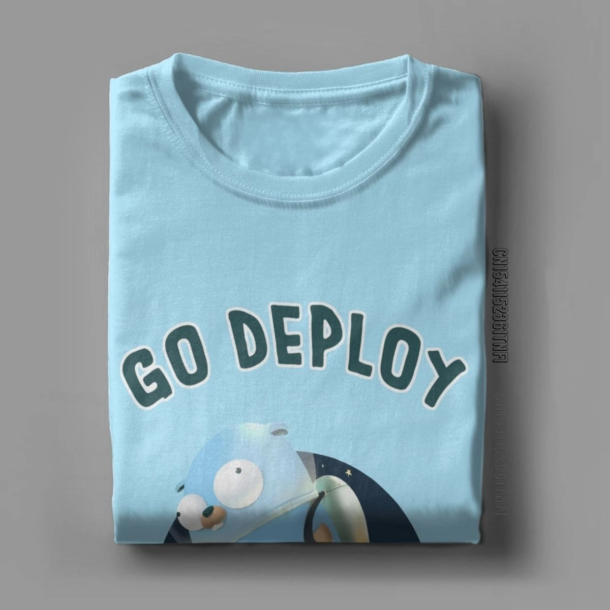 Golang Gopher Go Deploy T Shirts Men 100% Cotton Novelty T-Shirts Crewneck Language Tee Shirt Classic Short Sleeve Clothes