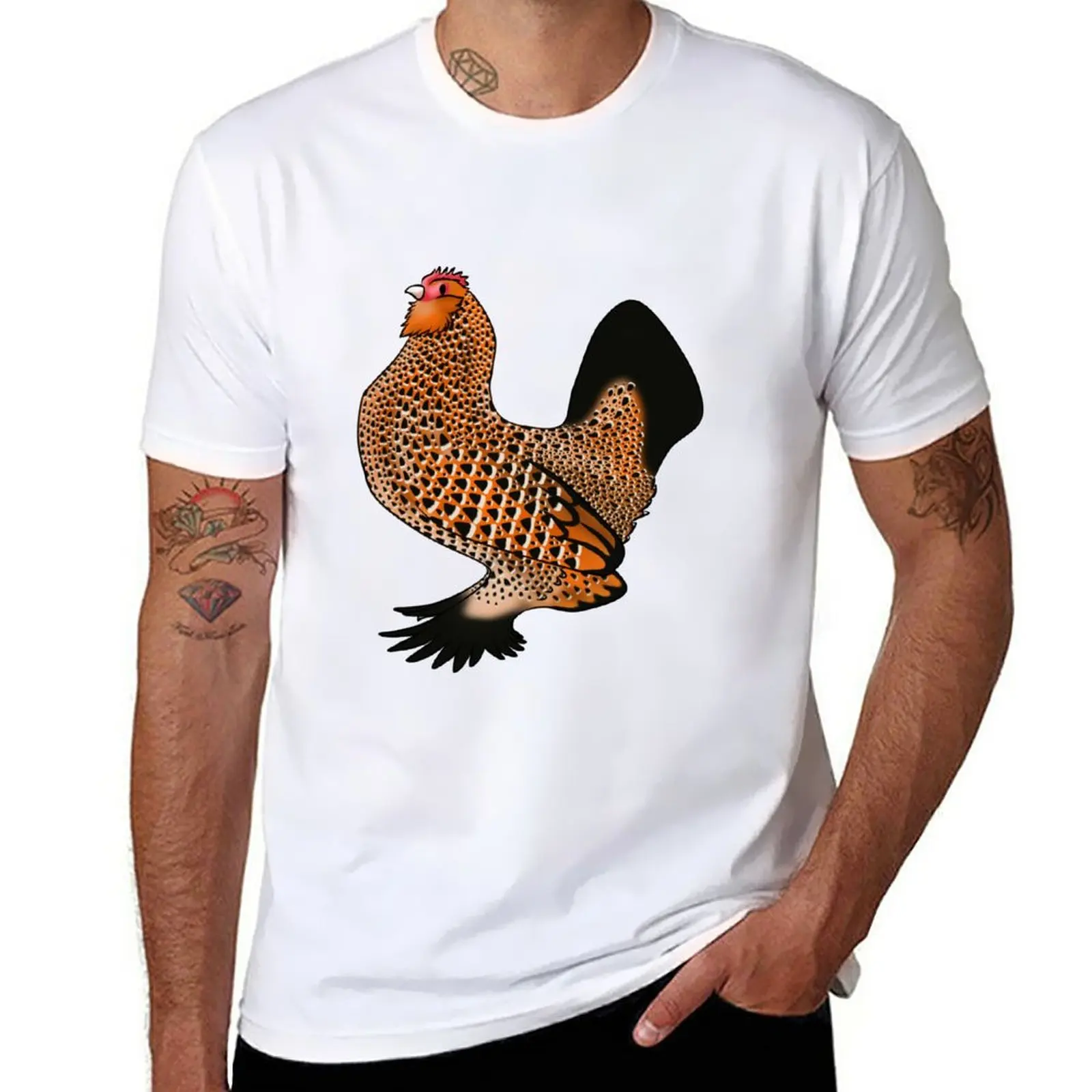 New Mille Fleur Belgian D’Uccle Hen T-Shirt quick drying shirt T-shirt for a boy T-shirt short mens white t shirts