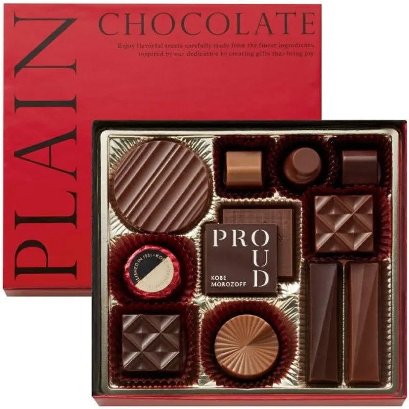 バレンタインデーのチョコレート売れ筋商品：モロゾフプライドバレンタインデーチョコレート（ピュアチョコレート、12個入り）、送料無料