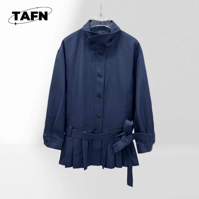 Women's Casual Longline Trench Coat Autumn Style Cotton Blend Long Trench Coat Comfortable Daily Wear Trench Jacket AK0943