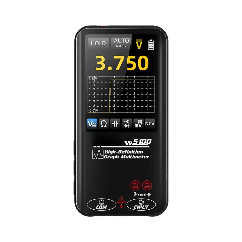 Smart Digital Multimeter Auto Ranging Graphic LCD AC DC Voltage Resistance Capacitance Tester For Electrician Circuit Inspection