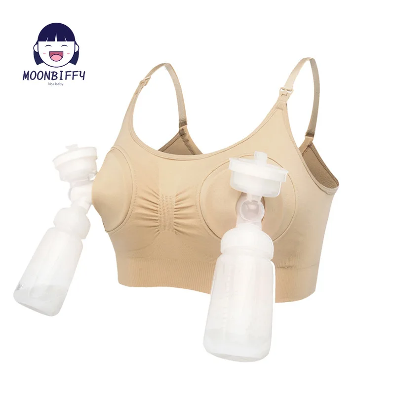 Maternity Bra for Breast Pump Special Nursing Bra Hands Pregnancy Clothes Breastfeeding Pumping Bra Can Wear All Day