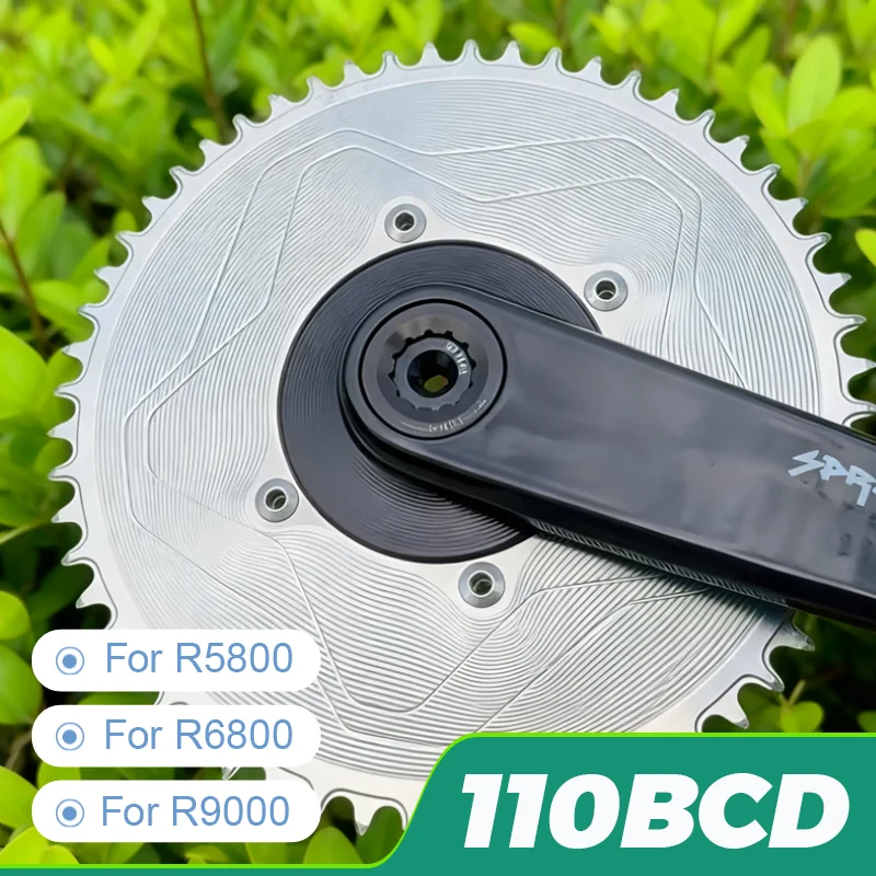 

110bcd 4bolt Aero Chainring 110 Bcd Narrow Wide 3mm Offset For Shimano R2000 R3000 R4700 R5800 R6800 50t Crown 1x Chainring