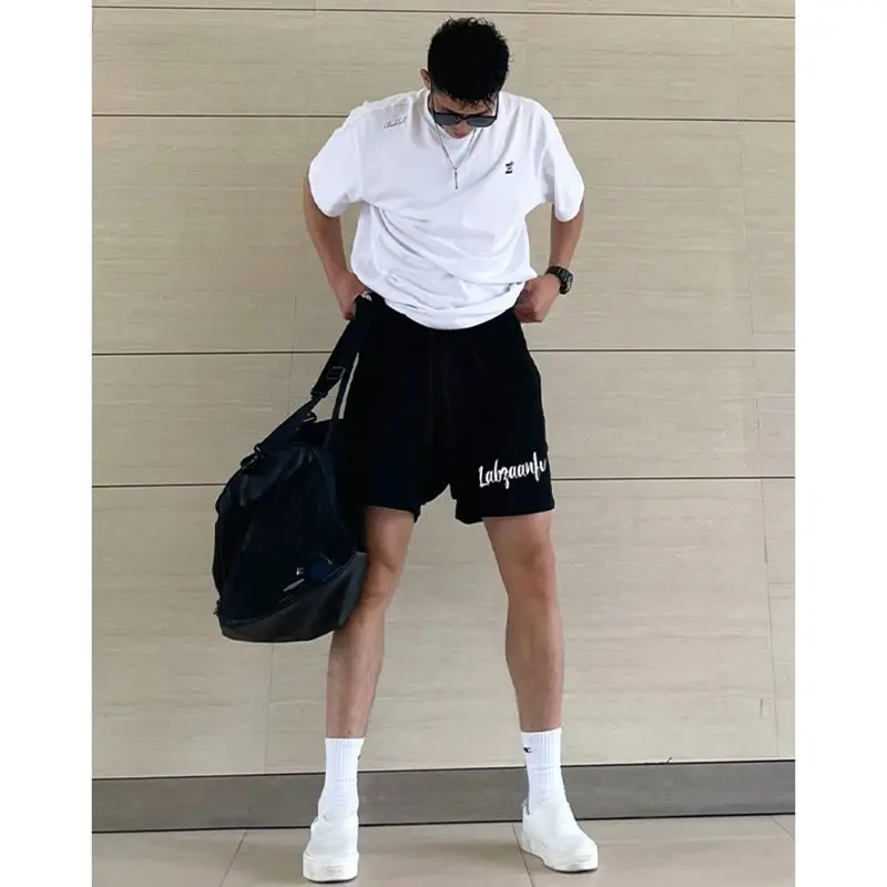 

American Sle Baskeall Sport orts Men's Summer New Loose Heavy Casual Versatile Five-Point Pants Faionable Streetwear