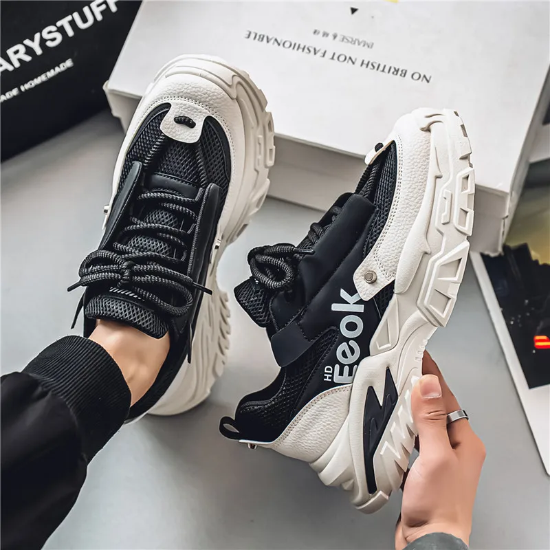 Scarpe da ginnastica di lusso da uomo Scarpe sportive Scarpe da corsa per uomo Casual antiscivolo Fondo spesso Sneaker casual Scarpe moda Scarpe da ginnastica robuste