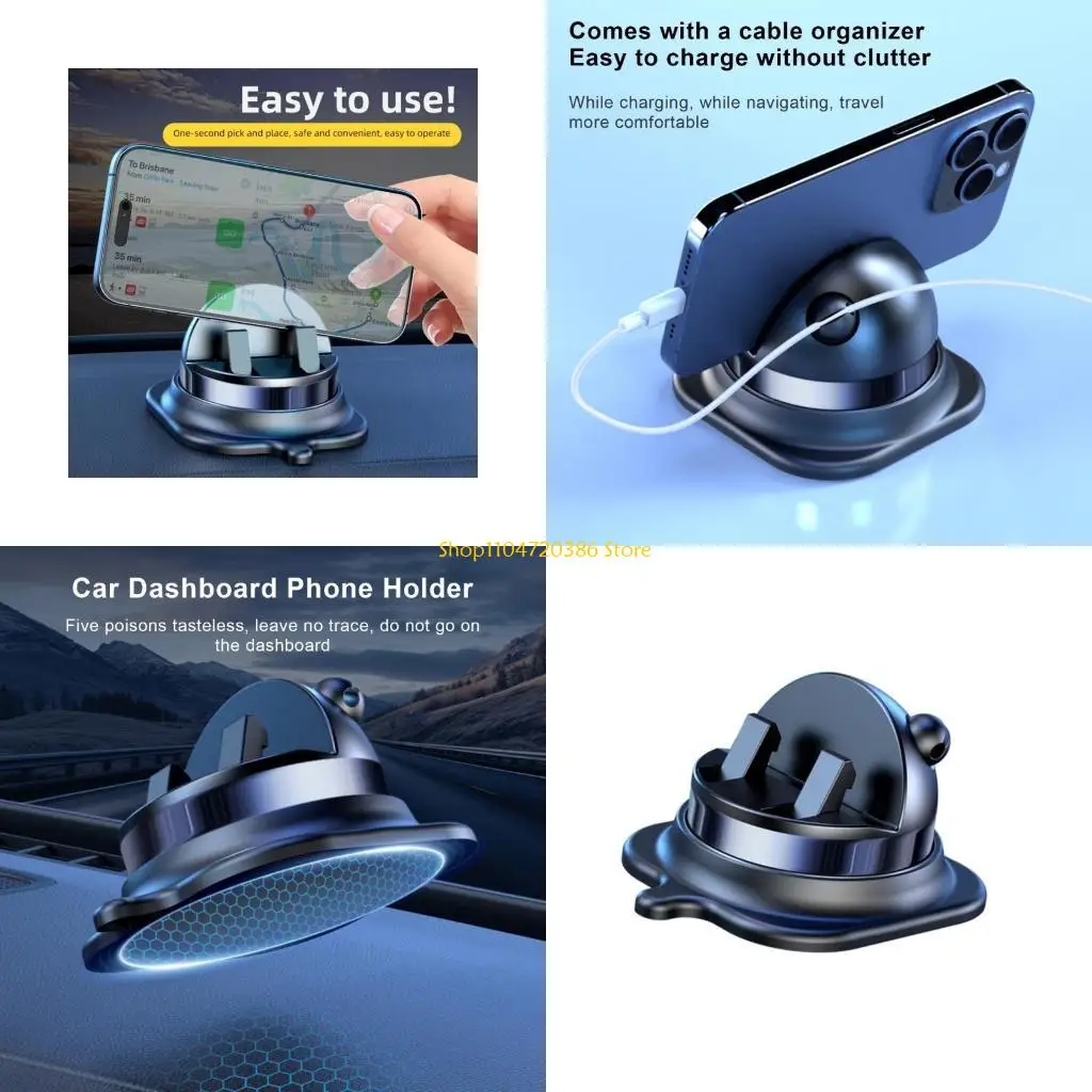 

K0EA Автомобильная ручка для телефона на приборной панели, нескользящий автомобильный кронштейн для телефона, поддержка вращения