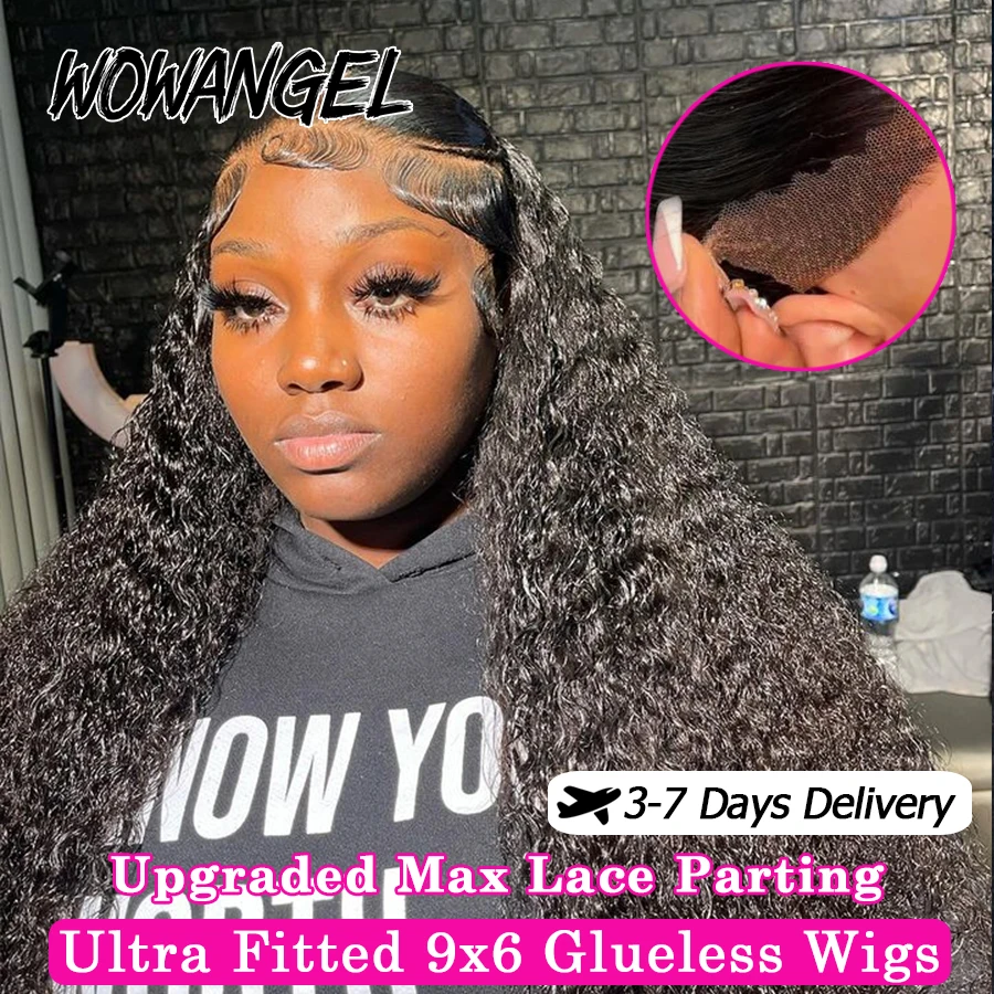 250% Ultra Fitted Upgraded 9x6 Max Lace Parting Glueless Wigs Water Wave Ready To Wear Human Hair Wigs HD Lace Closure Wigs