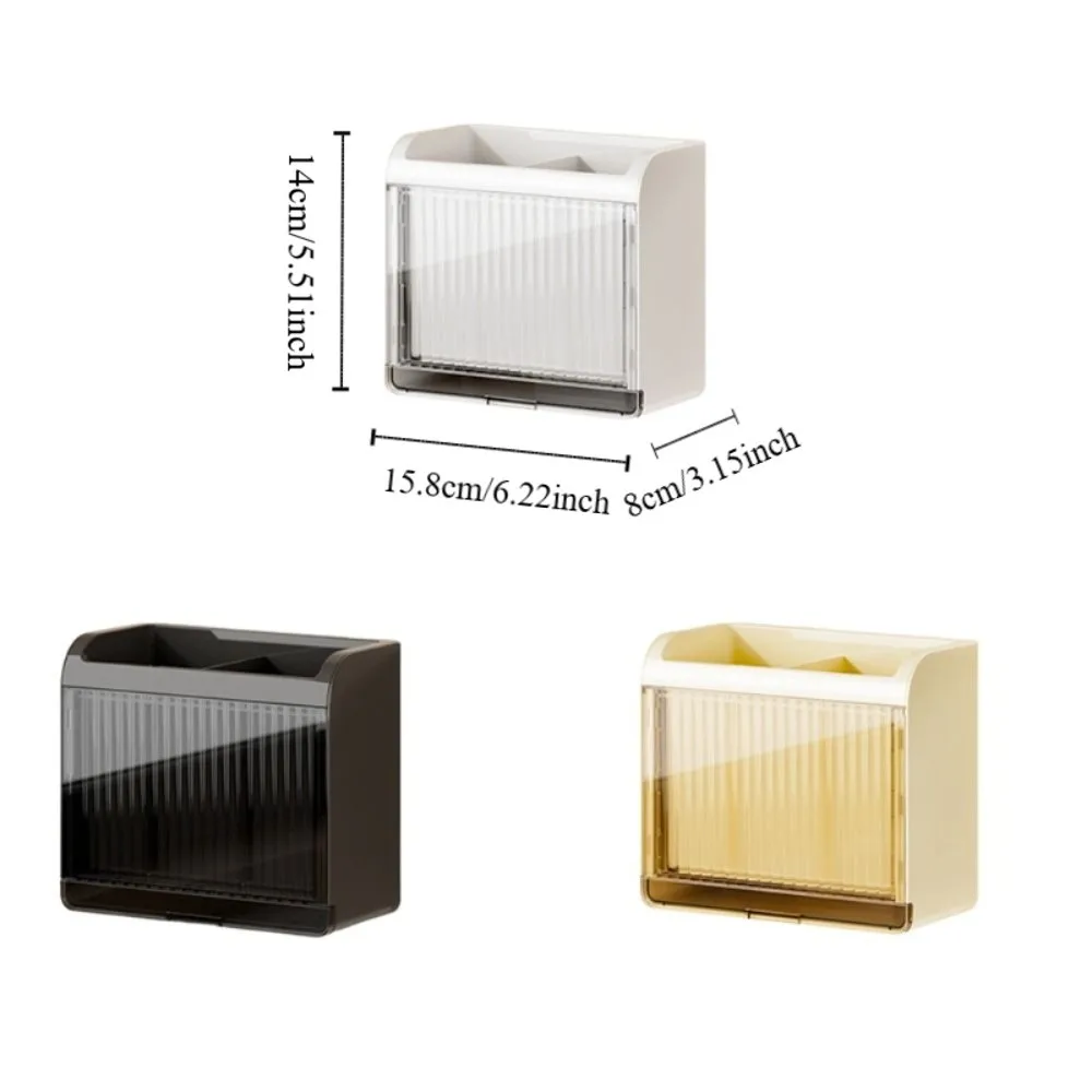 قفص عيدان تناول الطعام قابل للإزالة يُثبت على الحائط، حامل أدوات المطبخ موفر للمساحة مع صينية تصريف، حامل جيد