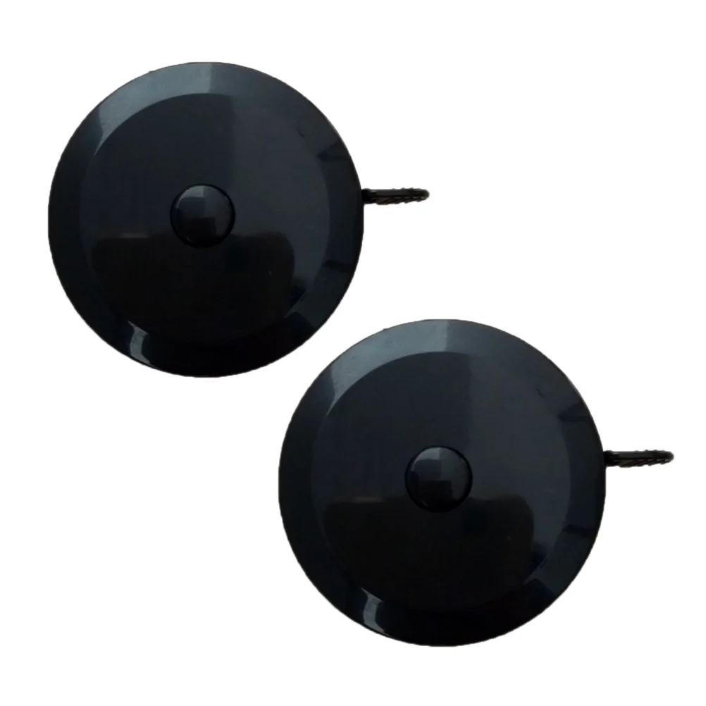 2 Pcs 15M 60 Inch Mini Round Measure Tape Retractable Measuring Dual Sided Tape for Sewing Measurements (Black)