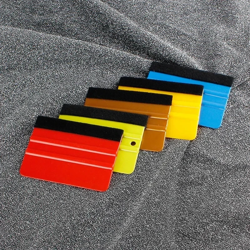 1Pcs Car Stickers Film Install Squeegee Vinyl Carbon Fiber Scraper with Felt Squeegee Tool Film Wrapping Car Wrap Tools 10x7cm