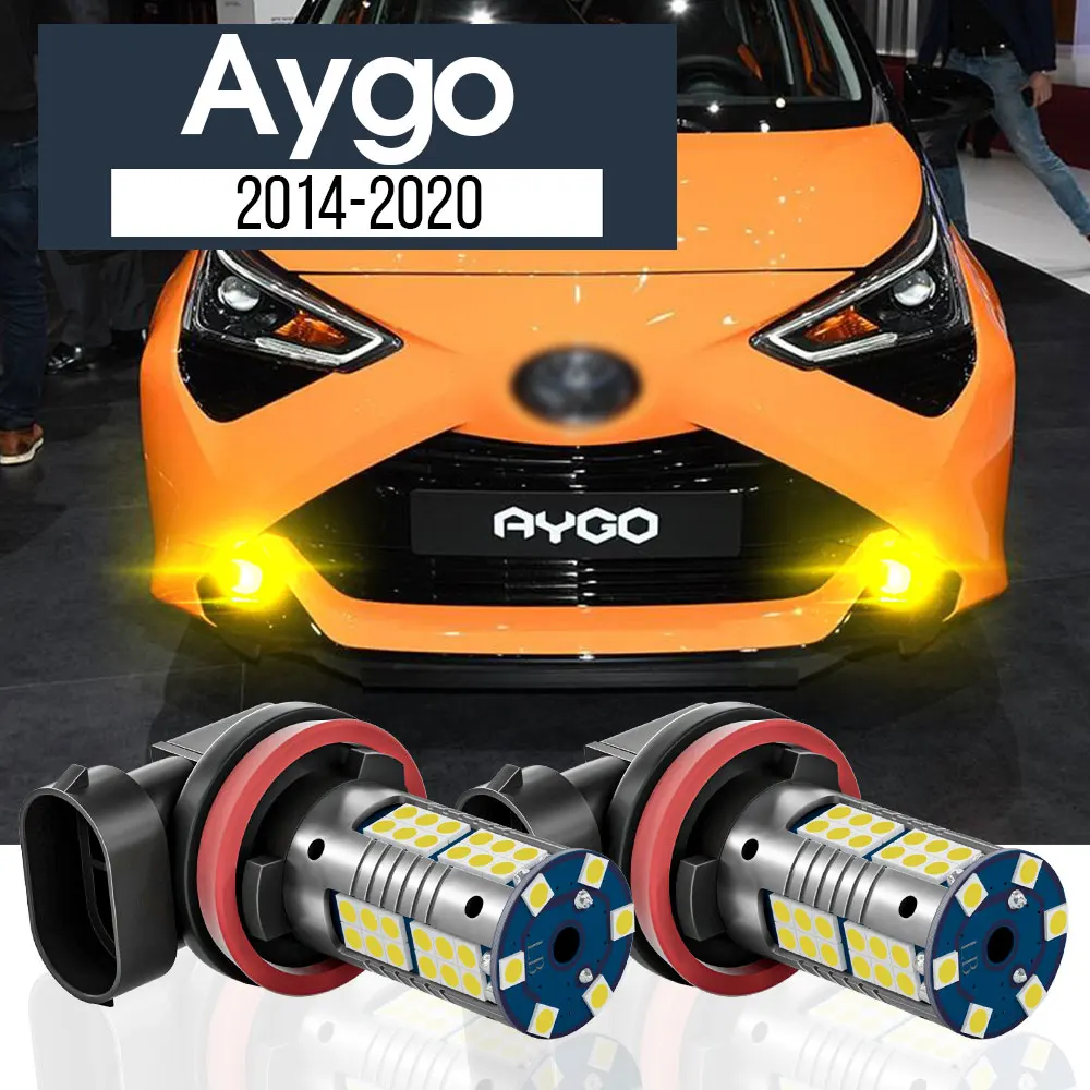 

2pcs LED Fog Light Lamp Blub Canbus Accessories For Toyota Aygo 2014-2020 2015 2016 2017 2018 2019