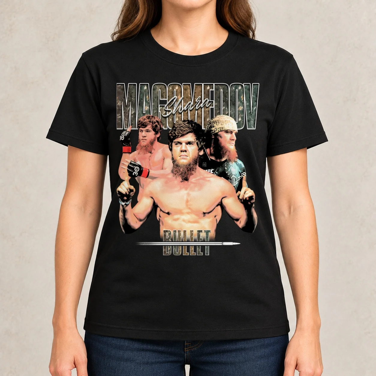 Shara Bullet Magomedov T Shirt sweat anime Female clothing tshirts for Women