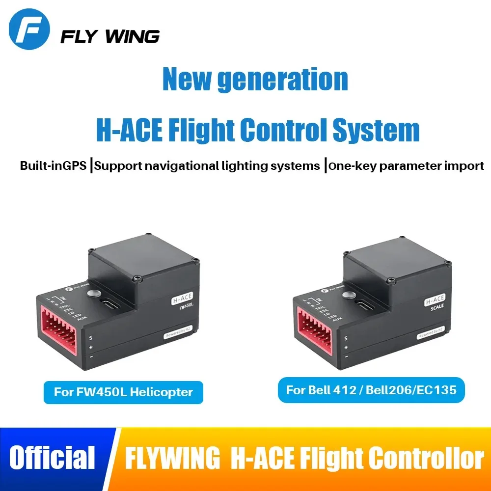 

FLYWING H-ACE Helicopter Flight Controllor Bulit in GPS Support Navigational Lighting Systems Apply to Flywing Helicopters