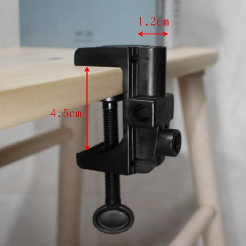 Table Lamp Universal Base Clip Table Lamp Round Base Plate Swing Arm Desk Lamp Holder Black