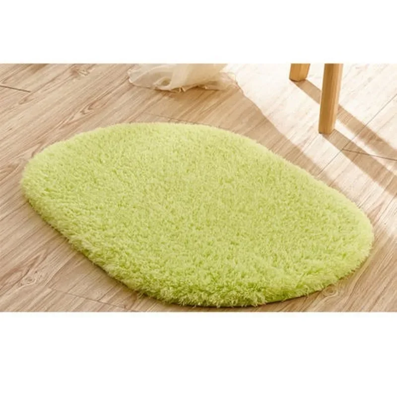 Non-slip Bathroom Mats Memory Foam Bath Rug Ellipse Mats Soft Water Absorption Bath Mats Toilet Floor Doorway Rug