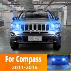 2pcs LED Daytime Running Light DRL For Jeep Compass MK Accessories 2011 2012 2013 2014 2015 2016