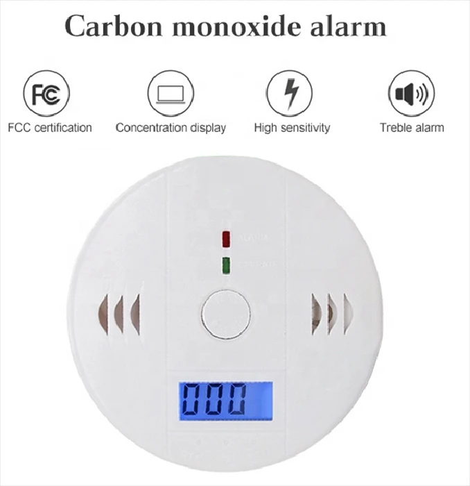 

Carbon monoxide alarm Honeycomb soot detector CO blue smoke detection LCD display alarm