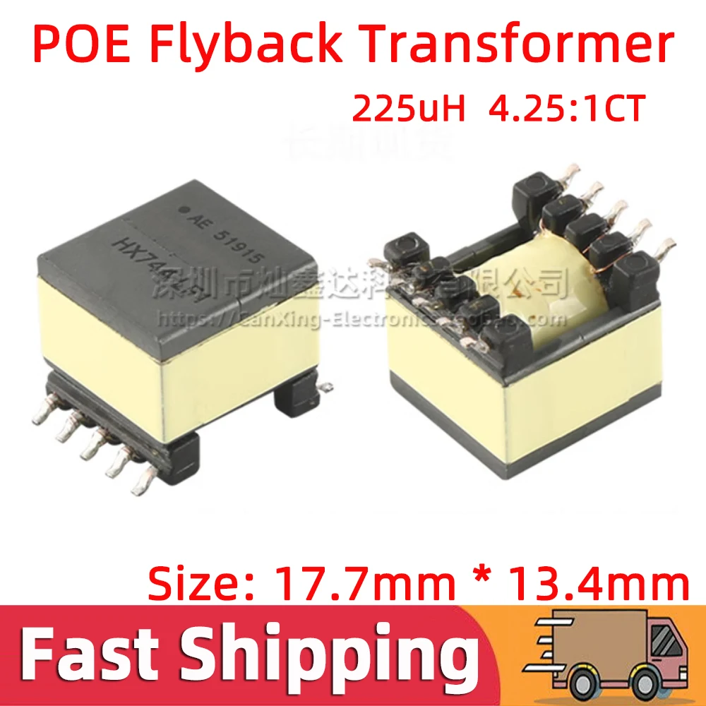 2pcs 51915R 51915 POE Flyback Transformer 225uH 4.25:1CT Isolated Switching Power Supply High Frequency Transformer