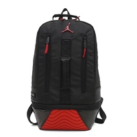 Jordan Men's and Women's Sport Bags, Large Capacity, High Quality, Hot Selling, Wear Resistant Backpack, Black and Red