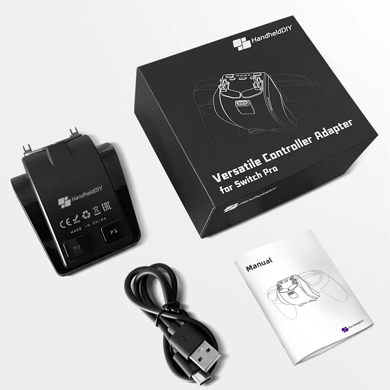 Brand New Abxylute For Switch 1 Pro Controller Extender Controller Multi-function Converter Supports Keylinker