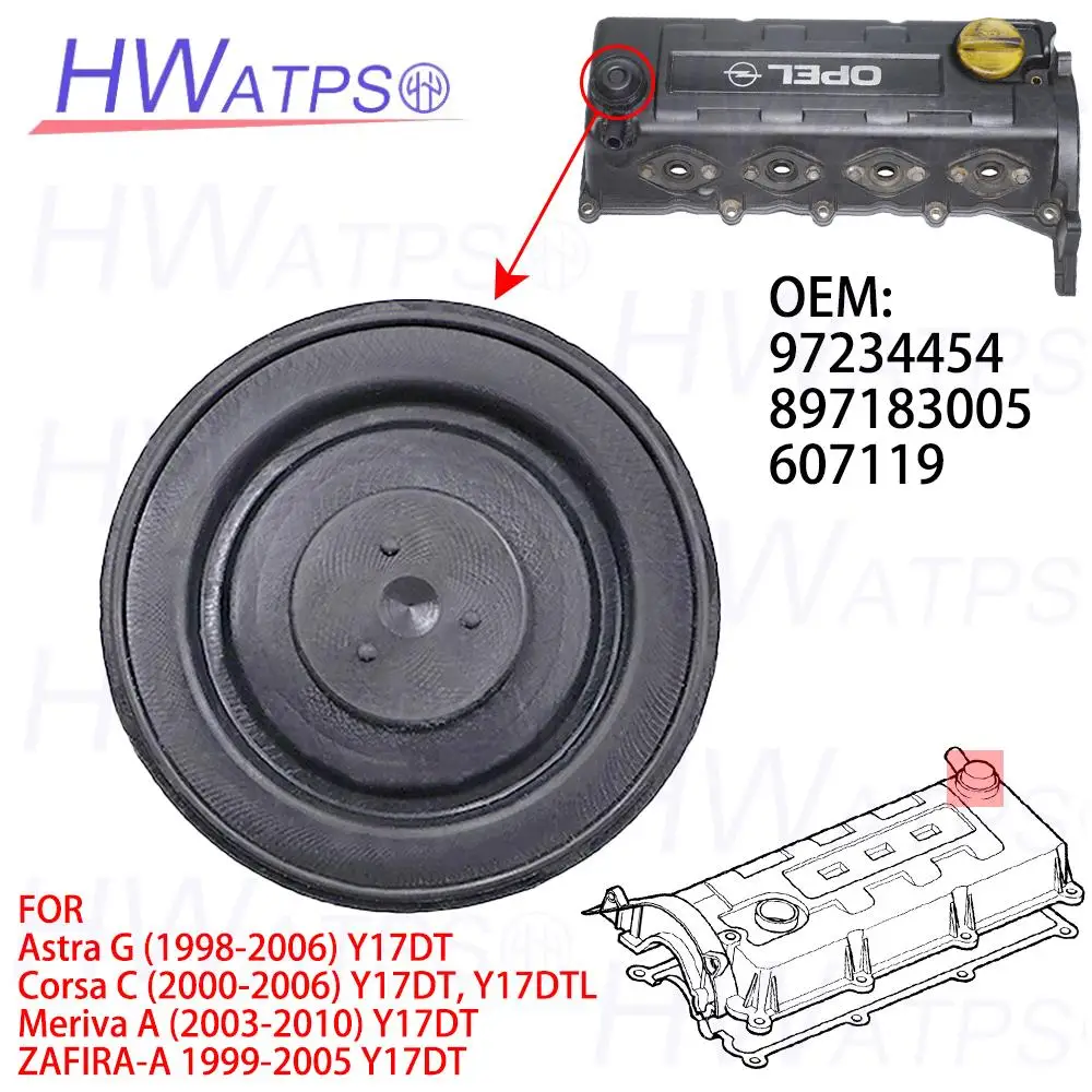 1/5/10pcs 897183005 Valve Cover Membrane 97234454 607119 For Opel Astra G Corsa C Meriva A ZAFIRA-A 1999-2005 Y17DT