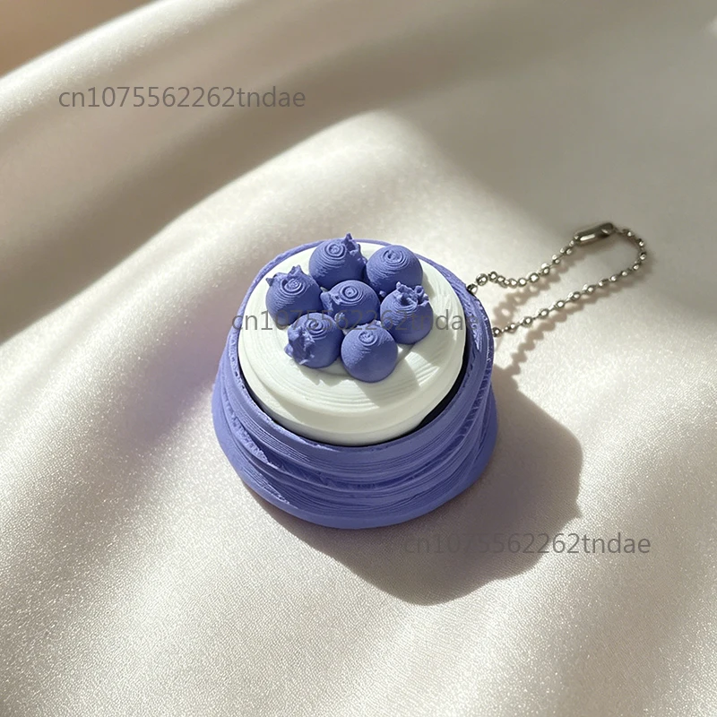 Cake Dessert Shape Keycap Clicker Keychain, 3D Printed
