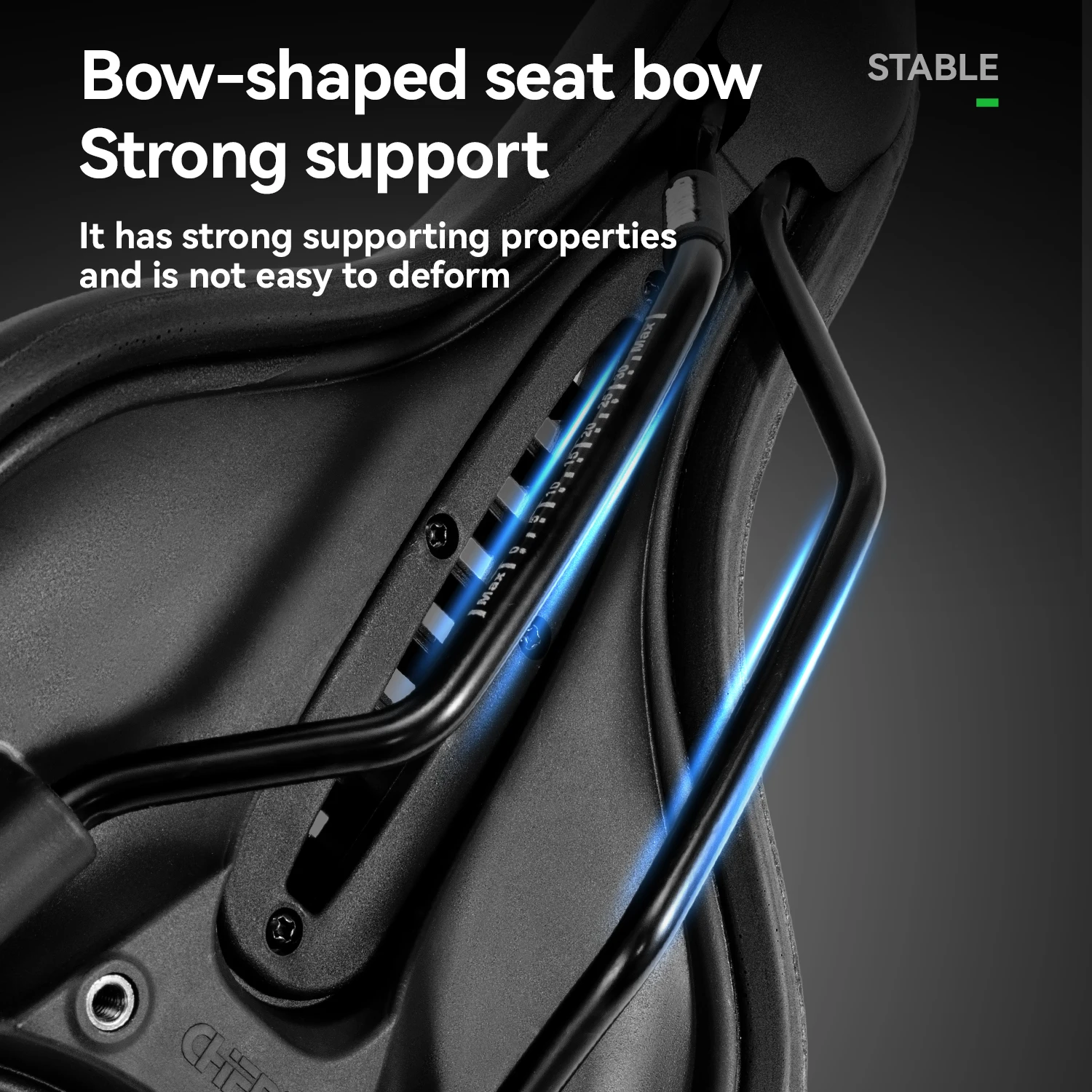 

ROCKBROS Bicycle Saddle Shockproof Cushion PU Leather Streamlined Design Bow-shaped seat Bow Sports Comfort Cushion Bike Saddle