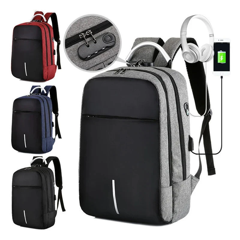 

Men's Business Backpack 14 15.6 17.3inch USB Charging Laptop Backpack Bag For Men Anti Theft School Backpack Male Travel Bag