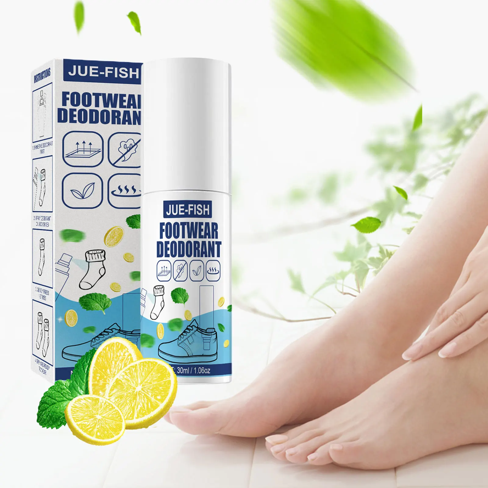 30ml Natural Shoe Deodorizer Spray Foot Odor Nemesis Deodorant Odor Removal Spray Foot Artifact Footwear And Socks Freshener