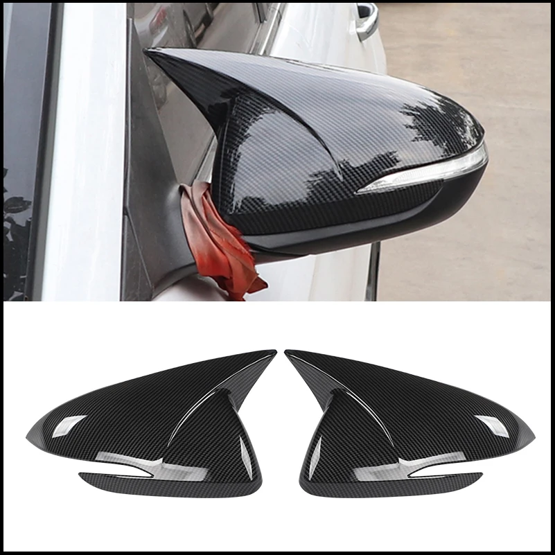 

Car Accessories For Hyundai Elantra 2016 2017 2018 Rearview Mirror Cover Cap Housing Sticker Trim With Horn Auto Parts Styling