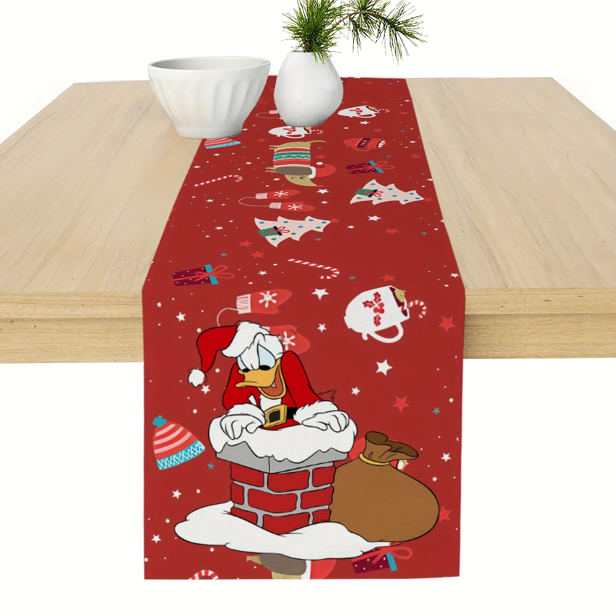 قطعة واحدة من مفرش طاولة ديزني ديزي داك، مناسب لوجبات العطلات، ديكور المنزل، المطاعم، غرف المعيشة، مكاتب المكتب، عيد الميلاد #1