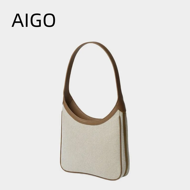 AIGO New Retro Canvas Tote Bag Large Capacity Women\'s Bag Handbag Commuting Simple Versatile Underarm Bags сумка женская bolsos