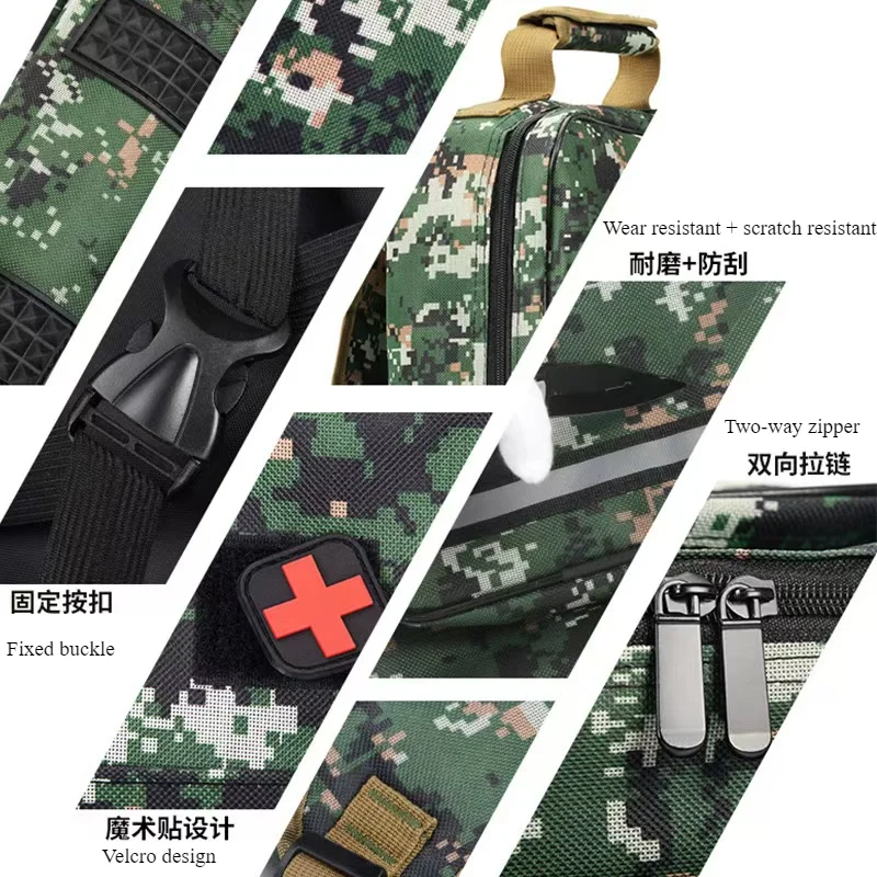 Shoulder rescue emergency kit human defense escape emergency kit Disaster relief camouflage emergency kit Empty bag