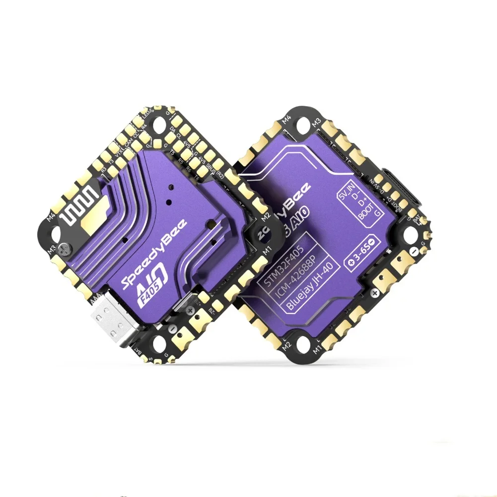 SpeedyBee F405 AIO 40A 25.5x25.5 Flight Controller with ICM-42688 Gyro New SPA06-003 Barometer for RC FPV Freestyle Drone