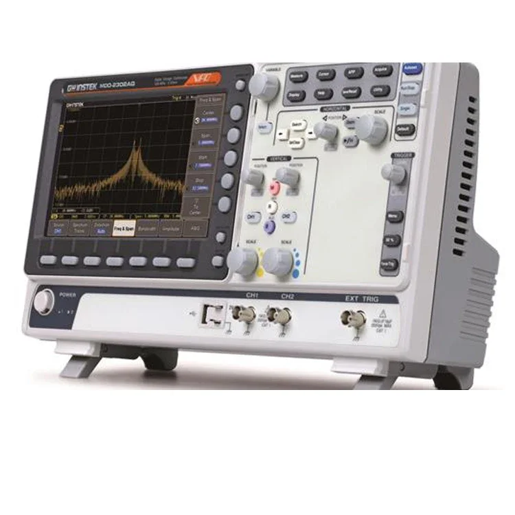 Gwinstek MDO-2000A 300/200/100MHz Almacenamiento Digital Osciloscopios sonda parámetros equipo de entrenamiento