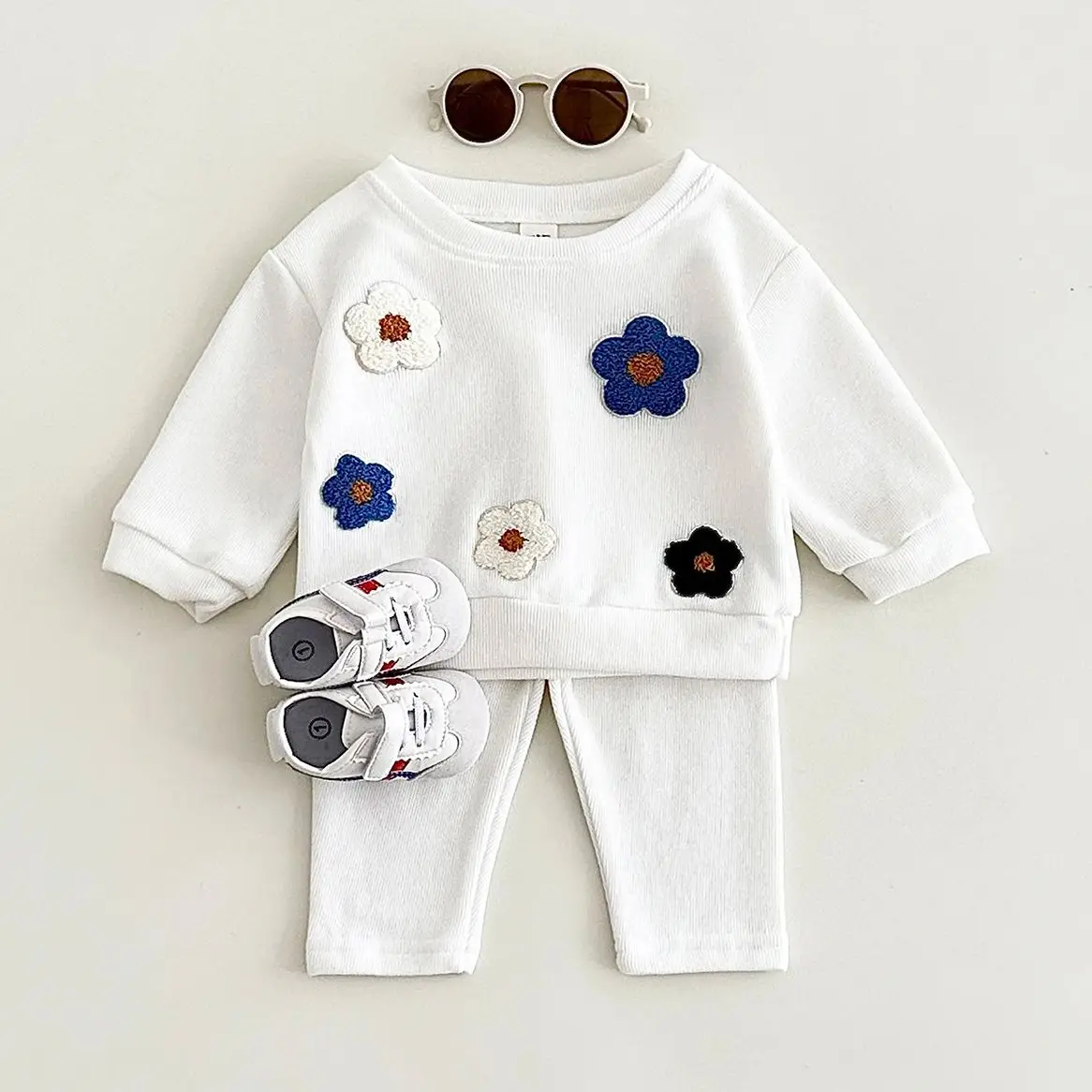 2024 Spring Autumn Baby Boys Clothes Cotton Newborn Baby Girl Clothing Sets Long-Sleeved Sweatshirt+Pants Infant Toddler Outfits