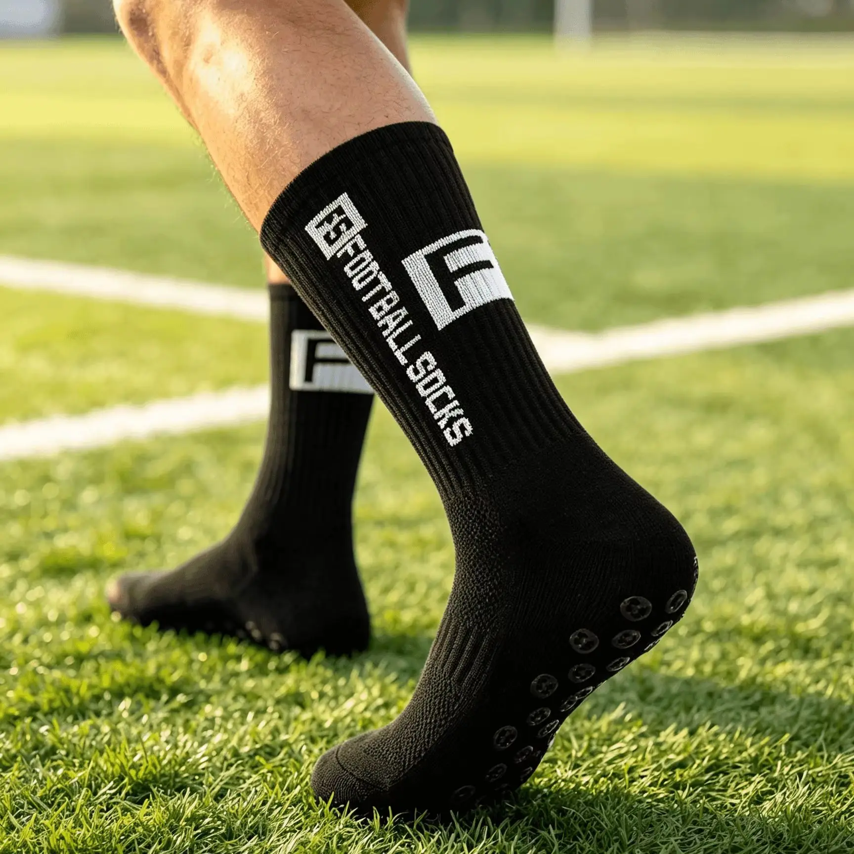 4 pairs of new FS mid tube glued football socks for sports training and competition, non slip and breathable socks