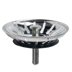 Stainless Steel Kitchen Sink Strainer Waste Drain Plug 80mm Basin Drain Stopper Bathroom Drain Sealing Sink Floor Drain Replace