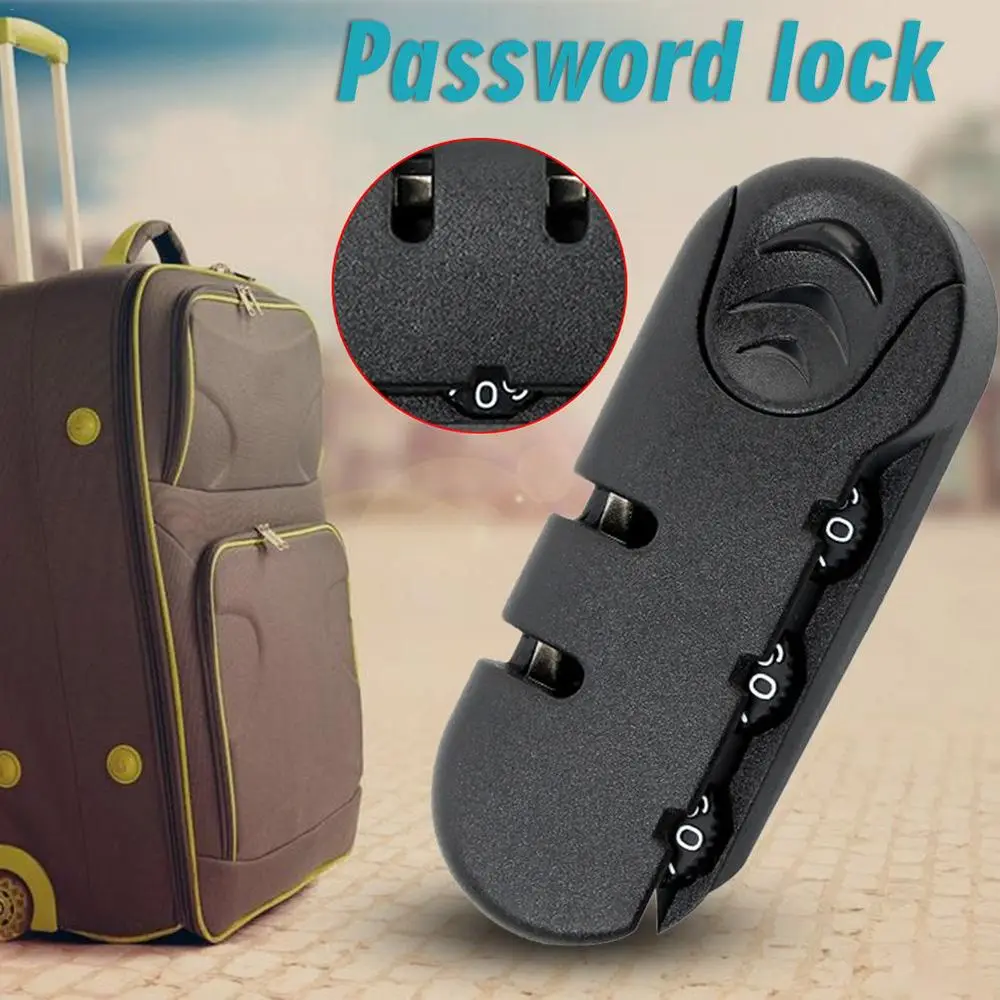 3 Digit Fixed Lock Lock Pull Chain Bag Accessories Code Lock Luggage Suitcase Lock Combination Padlock Locks