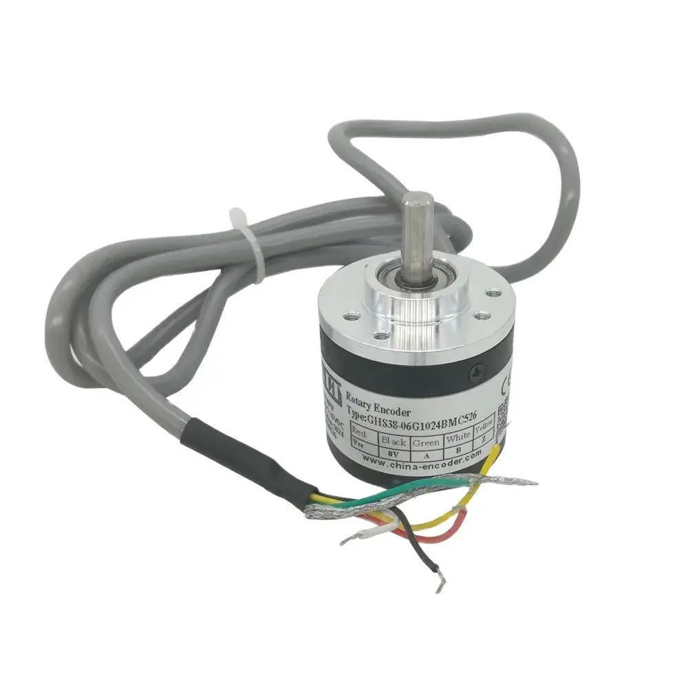 Factory Supply Price 3600PPR 5000PPR 6mm Solid Shaft Encoder GHS38 NPN Output Chinese Incremental Rotary Encoder