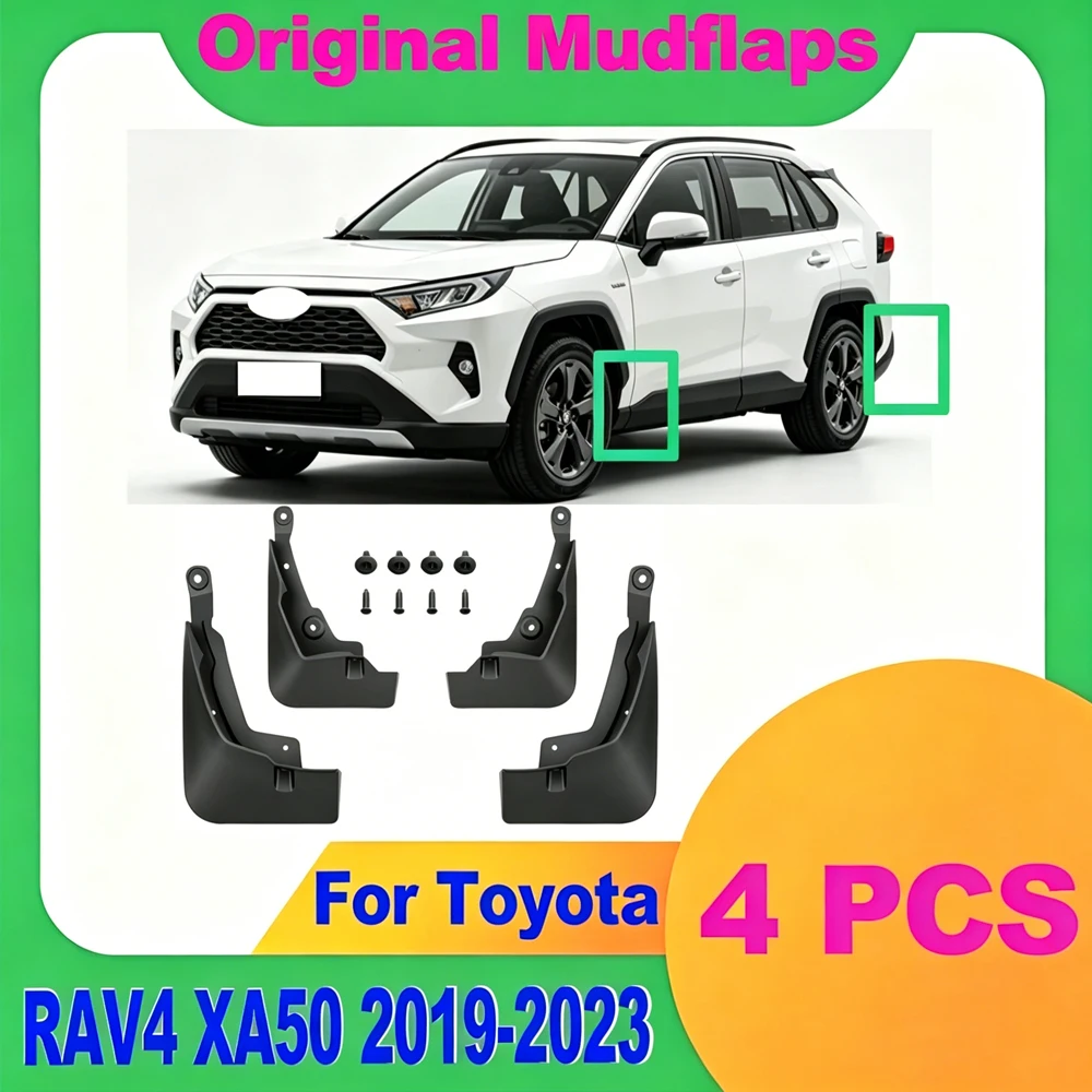 

For Toyota RAV4 XA50 2019 2020 2021 2022 2023 Car MudFlaps Mud Flaps Fender Guards Splash Front Rear Mudguards Accessories