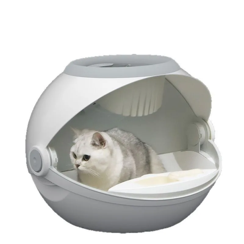 

Cat litter box, super large size, fully enclosed cat toilet, deodorizing and splash proof cat feces box, deodorizing cat litter
