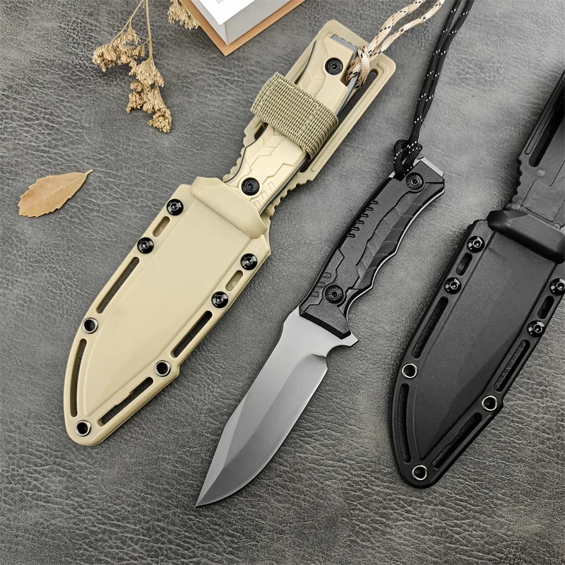 New M01 Tactical Military Straight Knife 8Cr13Mov Fixed Blade Nylon Fiber Handle Portable Outdoor Survival Camping Hunting Knife