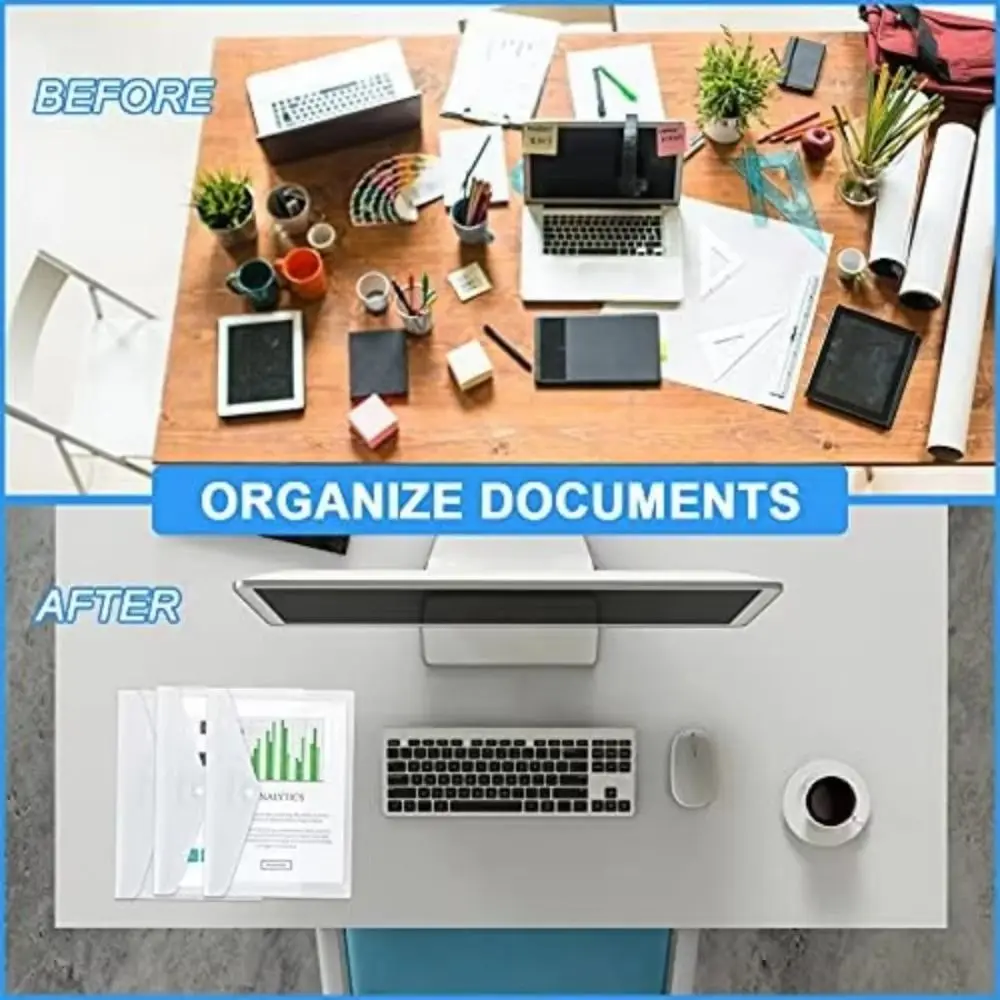 1 pçs com etiqueta bolso a4 pasta bolso claro botão de pressão documentos arquivos pastas plástico transparente envelope popper carteiras