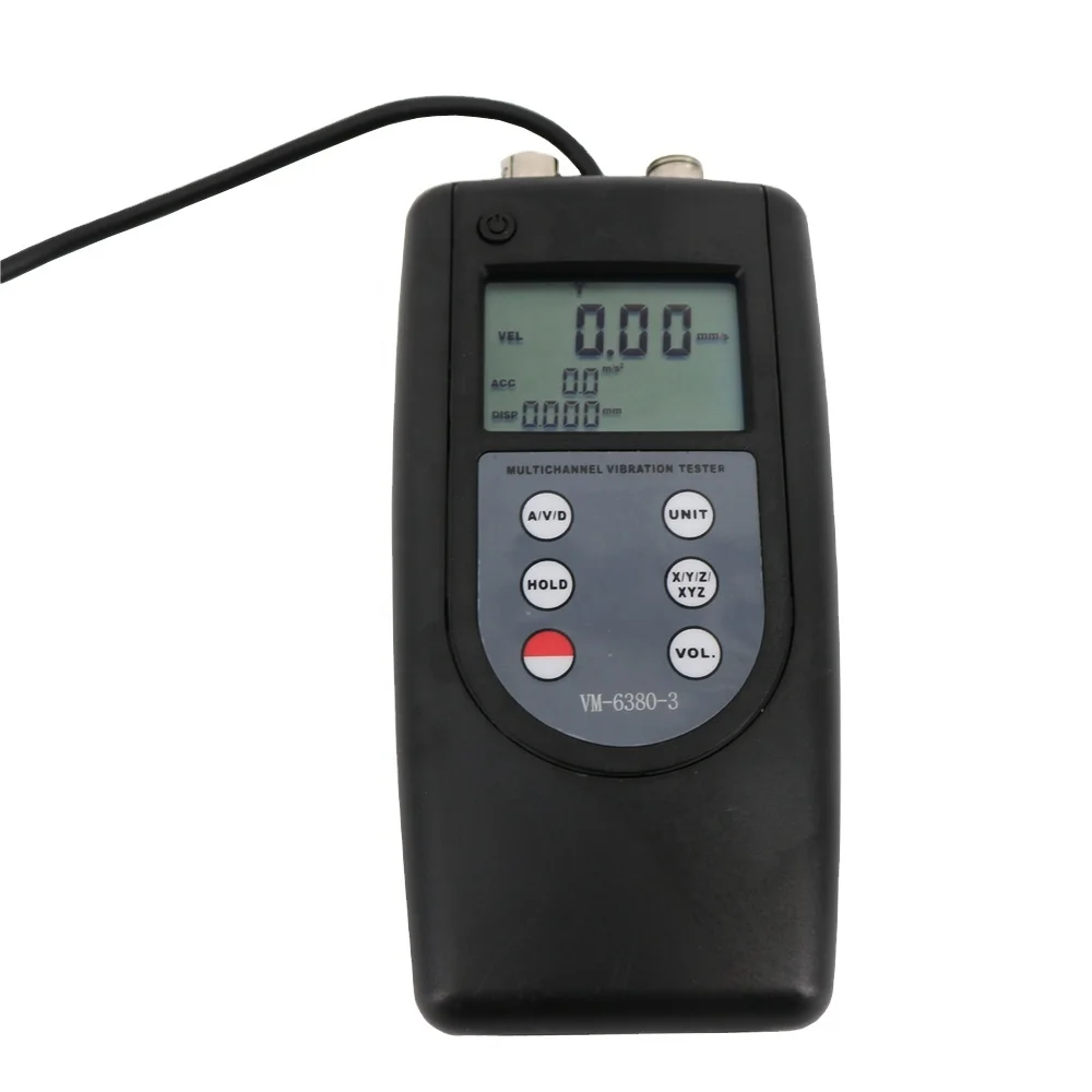 New VM-6380-3 Three Channel Vibration Meter Used for Measuring Periodic Motion