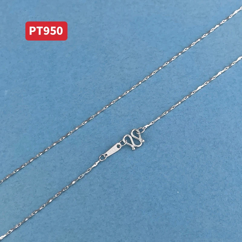 

BALRYKE PT950 platinum necklace clavicle CHANGCHENG chain simple bare chain