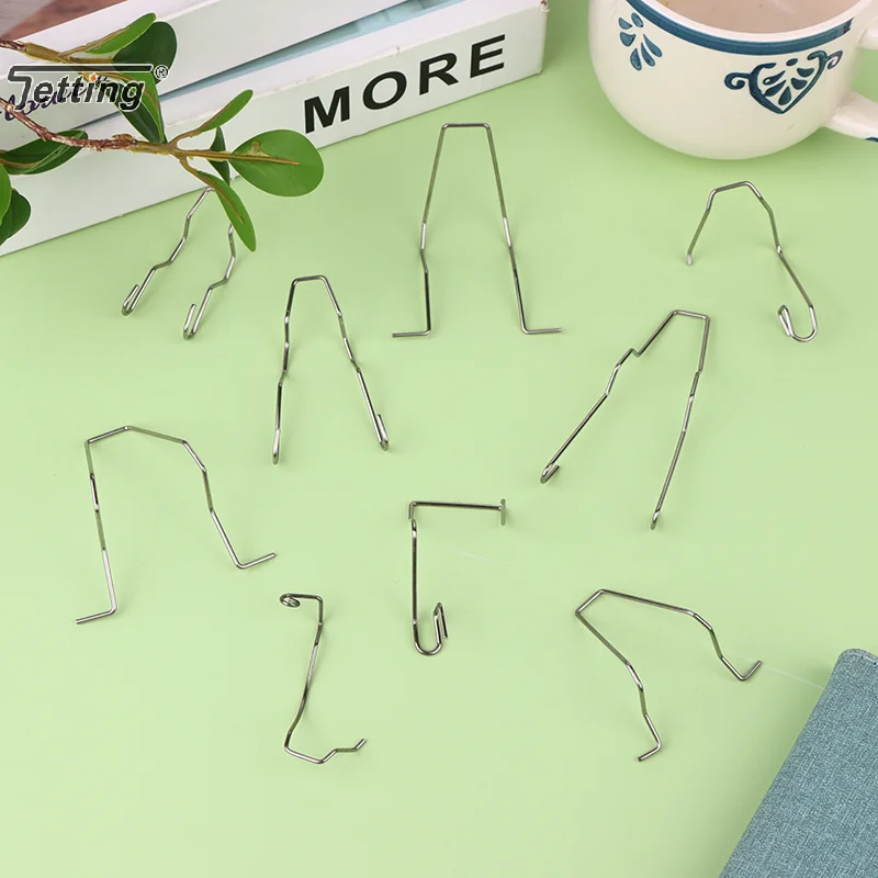 9pcs Metal Headlight Bulb Spring Clips Fits For H1 H3 H4 H7 Car Headlamp Light Bulb Retainer Spring Clips Buckles Tools